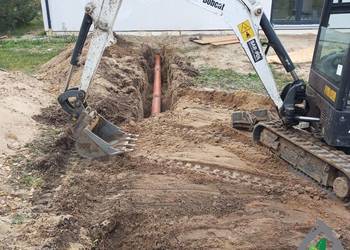 Usługi mnikoparką, wykopy