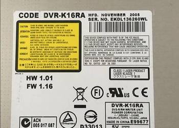Pioneer DVD R-RW DVR-K16RA