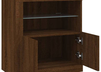 Szafka z oświetleniem LED brązowy dąb 605x37x67 cm WM-836622