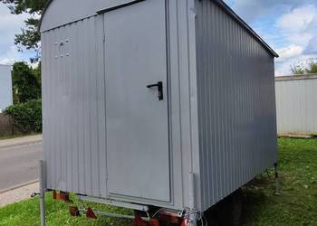 Barakowóz kontener na kołach szary/ Warszawa