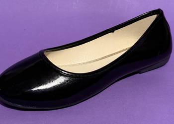 Czarne lakierowane baleriny rozmiar 36