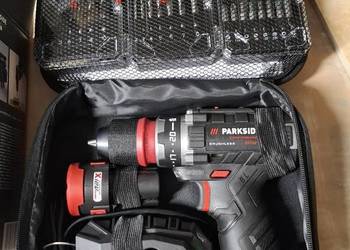 Parkside wiertarko wkrętarka PBSPA 12 E4 z dwoma akumulatorami i ładowarką