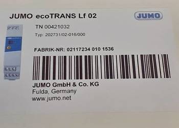 Przetwornik do pom. przewodnosci i temp. jumo ecotrans lf02