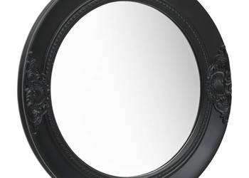Lustro ścienne w stylu barokowym 50 cm czarne WM-320347