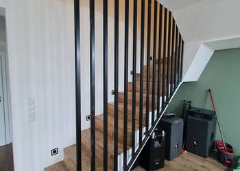 Balustrada Harfowa LOFT | Lamele Stalowe pod wymiar | Cała PL | Montaż