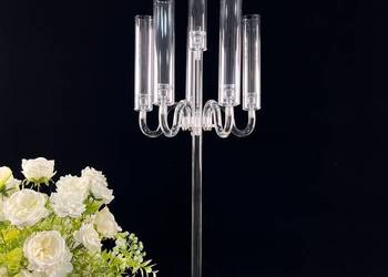 Świeczniki akrylowe 6 ramienne