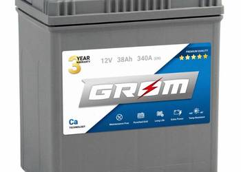 Akumulator GROM Premium 38Ah 340A EN Japan Prawy Plus DTR