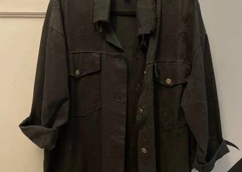 Kurtka koszulowa katana włoska rosa99 r.uniwersalny plus size czarna ażur