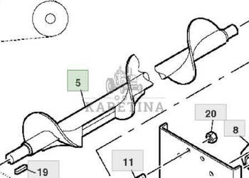John Deere 9780CTS 9780HM 9780 CTS Świder Ślimak AH201744 AH167847 AH20174…