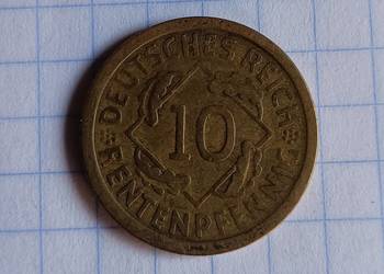 10 REICHSPFENNIG 1924 ROK ( A ) - NIEMCY ( REPUBLIKA WEIMARSKA )