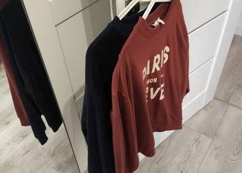 Zestaw bluza damska H&M rozmiar M/L ceglana/granatowa