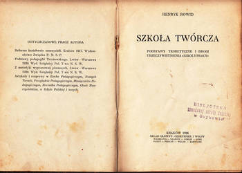 (01379) SZKOŁA TWÓRCZA (PODSTAWY TEORETYCZNE I DROGI URZECZY