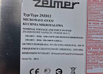 Kuchenka mikrofalowa ZELMER 29Z012