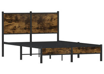 Łóżko Czarne Metalowe Rama Łóżka Metalowa Ze Stelażem 120x200 cm WM-4007812