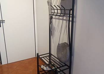 Wieszak do przedpokoju, metalowy, czarny