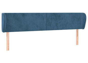 Zagłówek uszak ciemnoniebieski 203x23x78/88 cm aksamitny WM-3116934