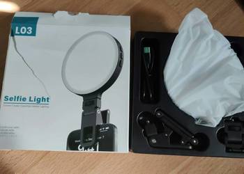 przenośna lampa pierścieniowa LED typu selfie light z klipsem do montażu na