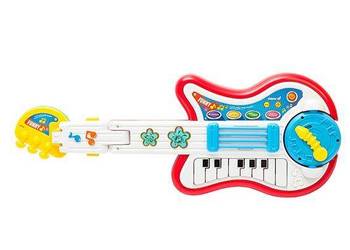 Kolorowa gitara interaktywna - pianinko 2w1