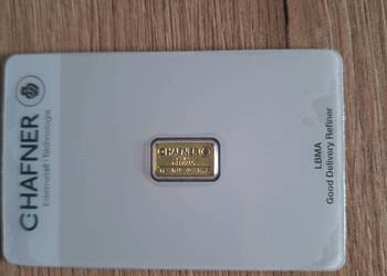 1g sztabkę złota C. Hafner w CertiCard.