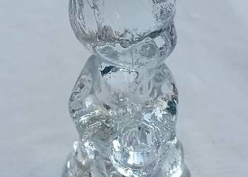 Szklana figurka - świeczik Kosta Boda, dla Biedermann & Sons, lata 70-e.