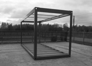 RAMA STALOWA KONTENERA SKRĘCANA, Ocynkowana 6 x 3m