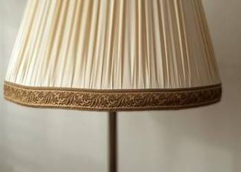 Mosiężna lampa podłogowa z abażurem Nr 2