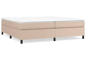 Łóżko kontynentalne z materacem cappuccino ekoskóra 200x200 cm WM-3144631