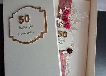 Kartka w pudelku z okazji  50 urodzin