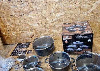 ZESTAW GARNKÓW 10 EL. KLÖNBERG KB-4031 ceramiczno-marmurowych