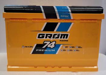 Akumulator 74Ah 720A EN Grom Racing PRAWY PLUS
