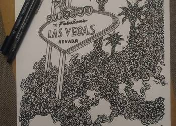 Rysunek: Las Vegas - cienk - blok t. A3 250 g/m2