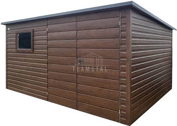 Schowek - domek 4x2 - brama  ciemny orzech dach TS1138