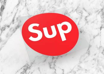Naklejka SUP 8 x 8 cm supreme skate swag street