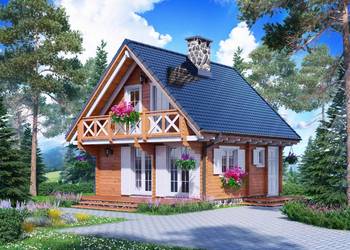 DREWNIANY DOMEK CAŁOROCZNY KAROLINA 61 + 19 M2