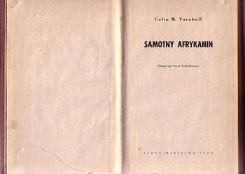 (6289) SAMOTNY AFRYKANIN – COLIN M. TURNBULL