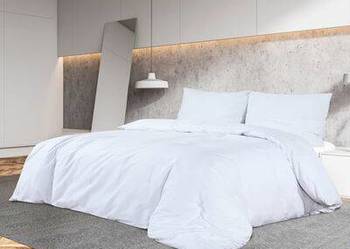 vidaXL Zestaw pościeli, biały, 200x200 cm, lekka mikrofibra(sku136024)