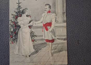 Stara pocztowka boże Narodzenie 1906r.