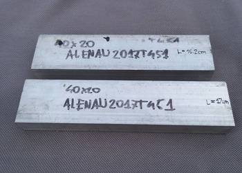 40x20 aluminium formatka EN AW-2017T451 , pręt kwadratowy