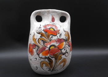 WAZON CERAMICZNY SCHIAVON Z RĘCZNIE MALOWANYMI KWIATAMI
