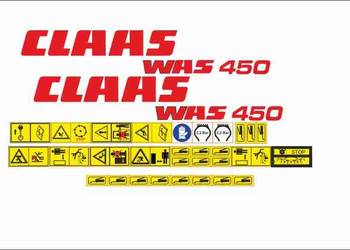 Naklejki Claas Was 450 mocny klej, odporne, laminat UV