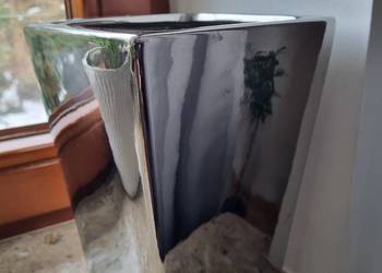 Srebrna osłonka na doniczkę Polnix Moon