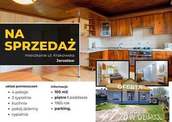 przestronne |mieszkanie |103 m²| piętro 1| 4pokoje|ogródek|bezczynszowe
