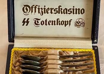 Komplet łyżeczek niemieckich z kantyny oficerskiej Wehrmacht