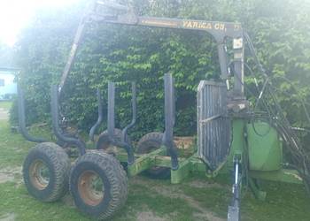 Przyczepa leśna z HDS Farma 6 tonowa