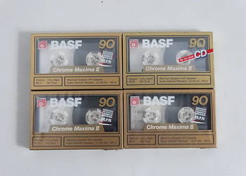 Nowe Kasety Magnetofonowe BASF Chrome Maxima II 90 (Pack 4 szt.) – Unikat