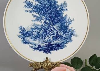 Meissen Patera Ścienna Święta Rodzina 1942 Kobalt Złoto