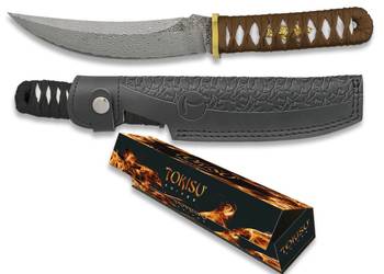 Sztylet japoński Tokisu Brown String, CNC Damascus (32624)