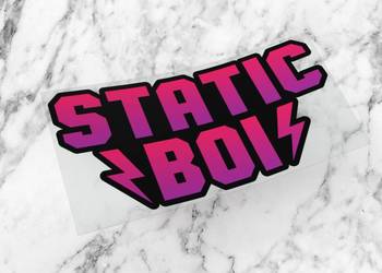 Naklejka STATICBOI 5 x 2,5 cm static boy boi drift #1
