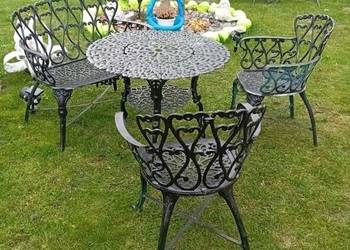 Meble ogrodowe z aluminium.