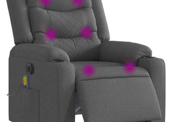 vidaXL Rozkładany fotel masujący, elektryczny, ciemnoszary(SKU:3206571)